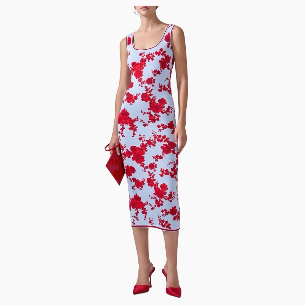 NWT Carolina Herrera Cabana floral midi dress, XL